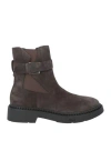 Ash Woman Ankle Boots Charcoal Size 8 Leather In Brown