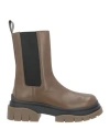 Ash Woman Ankle Boots Military Green Size 11 Soft Leather In Green