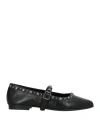 Ash Woman Ballet Flats Black Size 7 Leather
