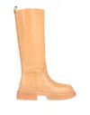 Ash Woman Boot Apricot Size 8 Soft Leather In Orange