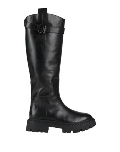 ASH ASH WOMAN BOOT BLACK SIZE 7 LEATHER