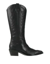 Ash Woman Boot Black Size 8 Leather In Black