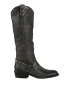 Ash Woman Boot Charcoal Size 8 Leather In Grey