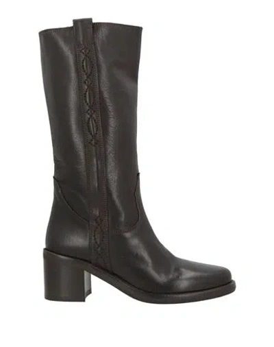 Ash Woman Boot Dark Brown Size 11 Calfskin