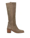 Ash Woman Boot Military Green Size 8 Leather In Green