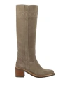 Ash Woman Boot Military Green Size 8 Leather In Sage Green
