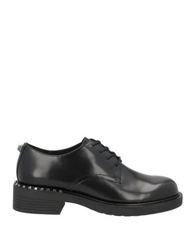 Ash Woman Lace-up Shoes Black Size 7 Leather