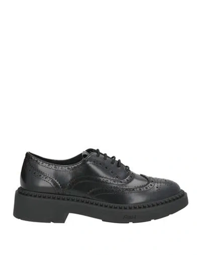 Ash Woman Lace-up Shoes Black Size 7 Calfskin
