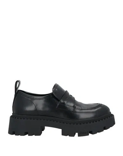 Ash Woman Loafers Black Size 11 Leather