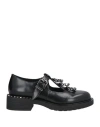 Ash Woman Loafers Black Size 8 Calfskin In Black