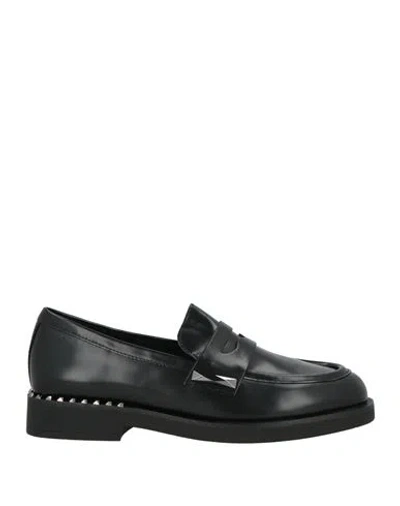 ASH ASH WOMAN LOAFERS BLACK SIZE 8 LEATHER