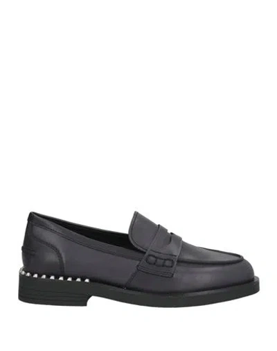 Ash Woman Loafers Black Size 8 Leather