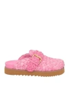 Ash Woman Mules & Clogs Pink Size 6 Natural Raffia In Pink