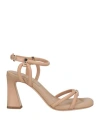 Ash Open-toed High-heeled Sandals In Beige