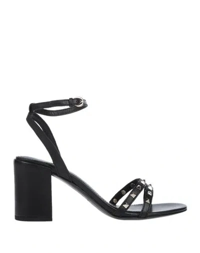 Ash Woman Sandals Black Size 10 Soft Leather