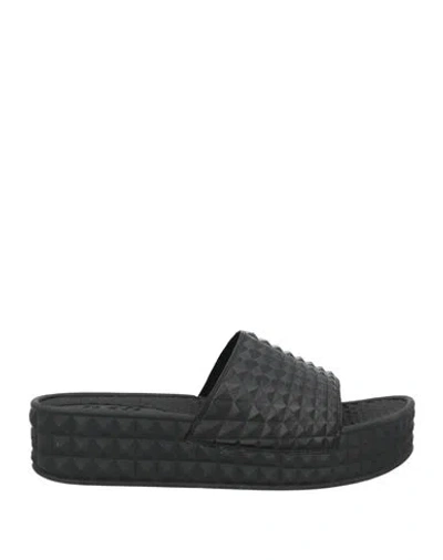 Ash Woman Sandals Black Size 10 Textile Fibers