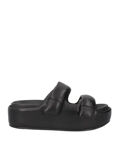 Ash Woman Sandals Black Size 5 Soft Leather