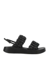 Ash Woman Sandals Black Size 8 Soft Leather