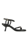 Ash Jess 75mm Sandals In Black