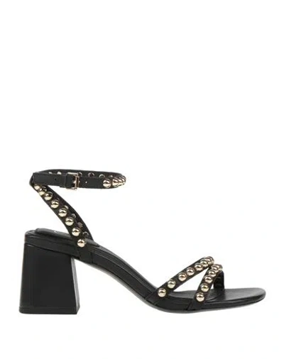 Ash Woman Sandals Black Size 5 Soft Leather