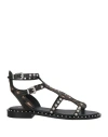 Ash Plaza Cage Sandal In Black