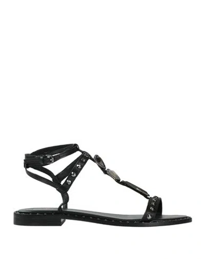 Ash Woman Sandals Black Size 8 Leather