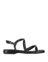Ash Woman Sandals Black Size 8 Leather