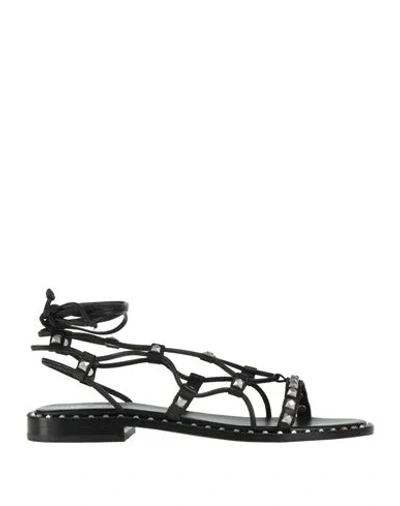 Ash Woman Sandals Black Size 5 Soft Leather