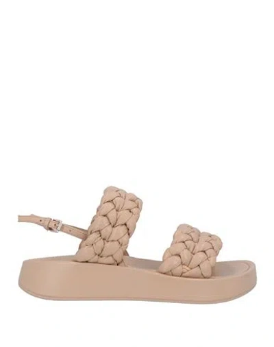 Ash Woman Sandals Blush Size 5 Soft Leather In Pink