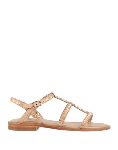 Ash Woman Sandals Blush Size 7 Leather In Neutral