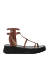 Ash Woman Sandals Brown Size 8 Leather