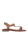 Ash Patsy Stud-embellished Sandals In Brown
