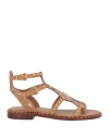 Ash Woman Sandals Camel Size 8 Leather In Beige