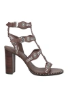 Ash Woman Sandals Chocolate Brown Size 8 Soft Leather