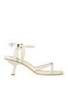 Ash Jess Tofu Heeled Sandal In Off White