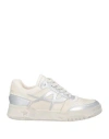 Ash Woman Sneakers White Size 8 Leather In Beige
