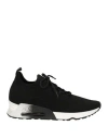 Ash Larsen Black Ribbed Knit Trainers In Black