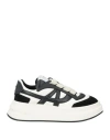 Ash Woman Sneakers Black Size 8 Leather In White