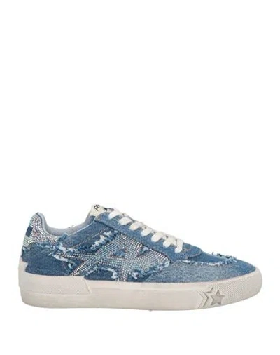 Ash Woman Sneakers Blue Size 7 Textile Fibers