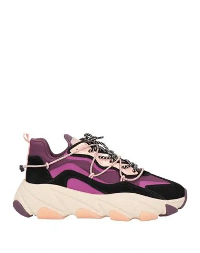 Ash Woman Sneakers Magenta Size 8 Calfskin In Purple