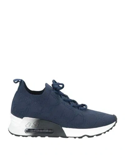 Ash Woman Sneakers Midnight Blue Size 8 Textile Fibers