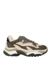Ash Addict Sneaker In Green Nubuck