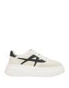 Ash Instant Leather Sneakers In Off White