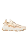 Ash Woman Sneakers Sand Size 8 Leather, Textile Fibers In Beige