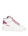 Ash Woman Sneakers White Size 8 Leather, Textile Fibers In White
