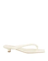 Ash Woman Thong Sandal Ivory Size 11 Soft Leather In White