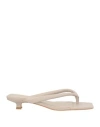 Ash Woman Thong Sandal Light Grey Size 6 Soft Leather