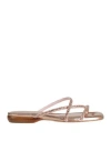 Ash Woman Thong Sandal Rose Gold Size 6 Textile Fibers In Rose Gold