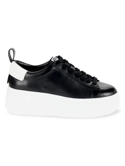 Ash Women's As Move Leather Platform Sneakers In Black White