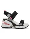 Ash Women's  Doxa Colorblock Platform Sandals In Black Pink Multi